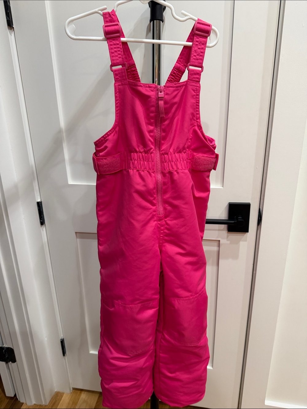 Kids Hot Pink Insulated Snow Bib Overalls
